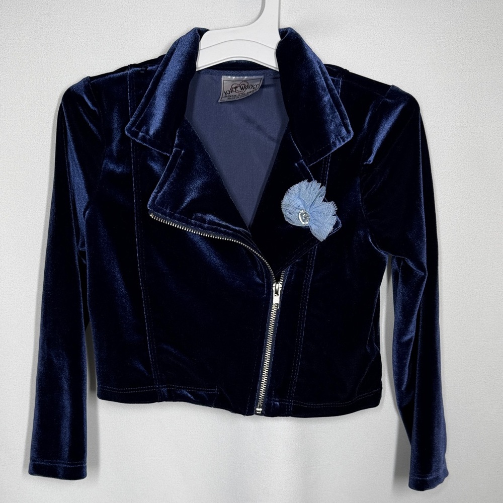 💜3/$15 Knit Works Toddler Cropped Velvet Bolero Jacket - 4T